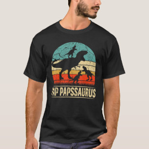 Pap Paps Dinosaur Rex Pap Papssaurus 3 Kids Family T-Shirt
