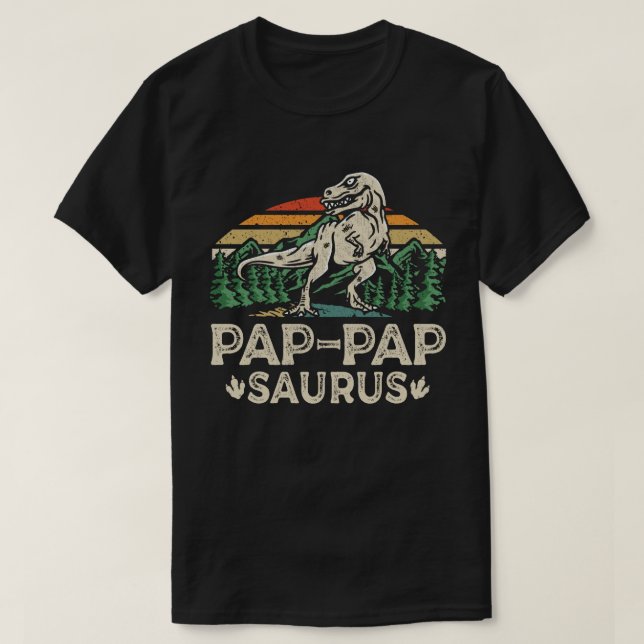 Pap-papSaurus Dinosaur Grandpa Saurus Father's Day T-Shirt (Design Front)