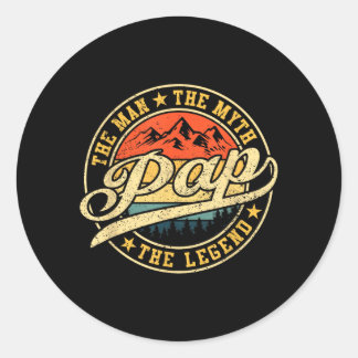 Pap The One And Only The Legend Shirt Funny Classic Round Sticker