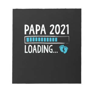 Papa 2021 Loading Pregnancy Announcement Notepad