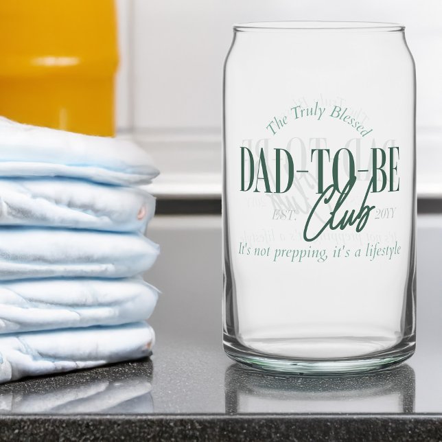 Papa à Be Club Est. Toute année drôle C'est un mod (Dad to Be Club can glass)
