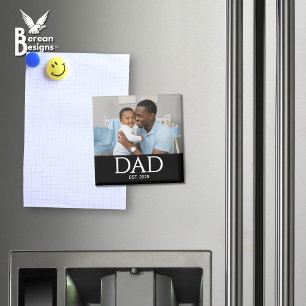 Papa a créé un aimant avec photo en cadeau