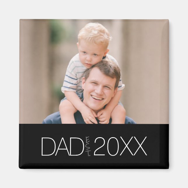 Papa a établi un aimant de script moderne (Devant)
