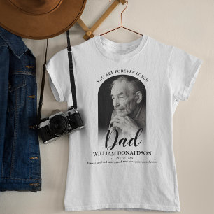 Papa aimé pour toujours   T-Shirt Mémorial Photo