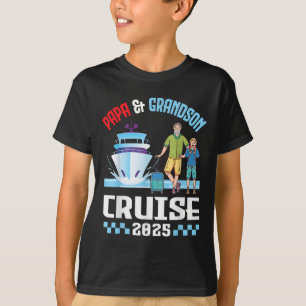 Papa & Grandson Cruise 2025 Family Vacation Cr T-Shirt