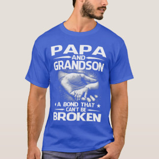 Papa and Grandson A Bondhat Cant Be Broken family  T-Shirt