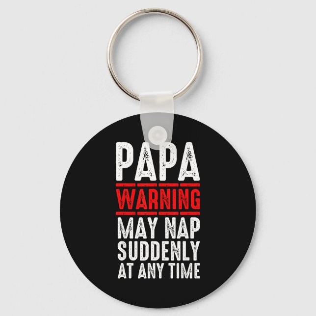 Papa Art For Grandpa From Grandkids Father's Day P Keychain (Front)