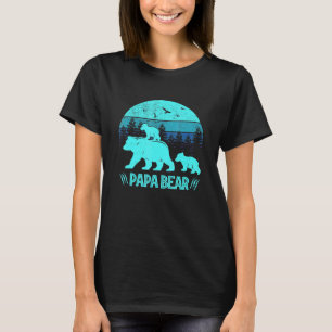 Papa Bear 2 Cubs Daddy Of Twin T-Shirt