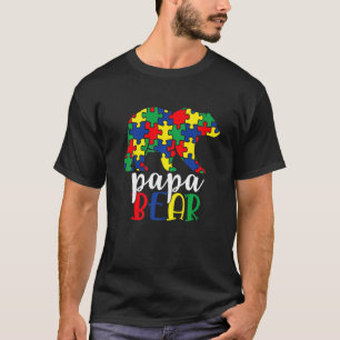 Papa Bear Autism Awareness Mom Grandma Women T-Shirt
