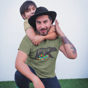 Papa Bear Autism Bear Cub T-Shirt
