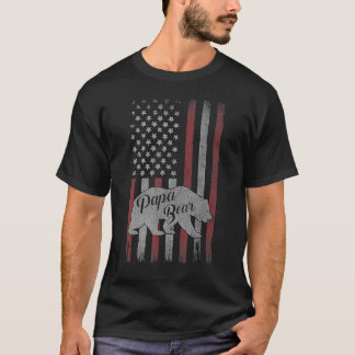 Papa Bear Best Dad Fathers Day Father Pop Men T T-Shirt