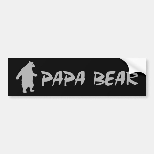 Papa Bear Bumper Sticker (Front)