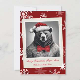 Papa Bear Carte de Noël