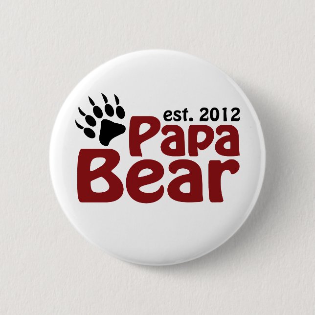 papa bear claw 2012 2 inch round button (Front)