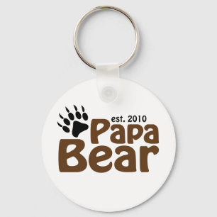 papa bear claw est 2010 keychain