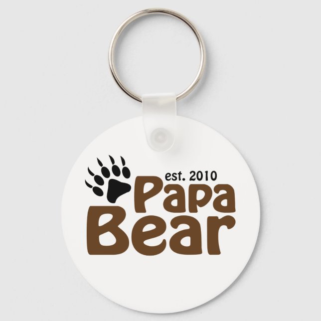 papa bear claw est 2010 keychain (Front)