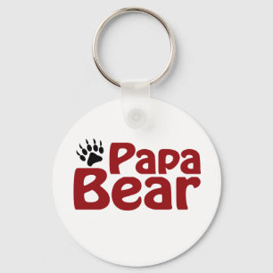 Papa Bear Claw Keychain