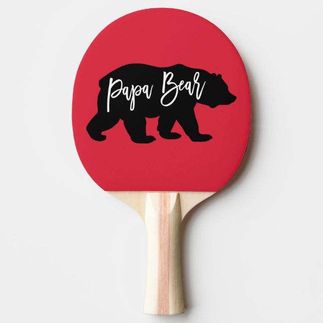 Papa Bear Cool Dad Ping Pong Paddle (Front)