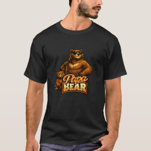 Papa Bear – Cool Father and Cub Matching Family T-Shirt