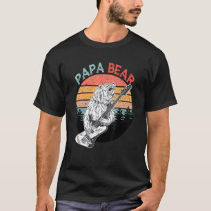 Papa Bear Dad Guitar Vintage Retro T-Shirt