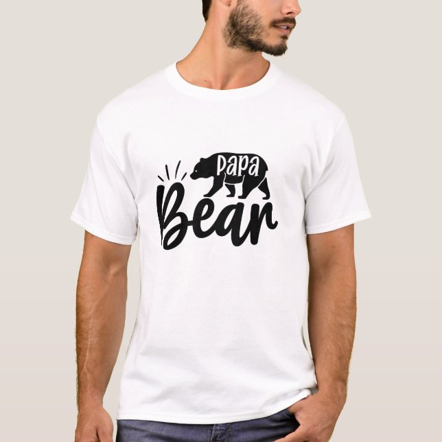 Papa Bear - Dad  T-Shirt (Front)