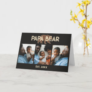 Papa Bear Father Year Established 3 Photo Card