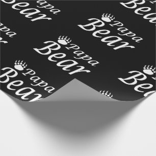 Papa Bear gift wrap for father, grandfather,  Dad