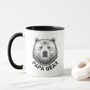 Papa Bear, Hand Drawn Illustration Mug