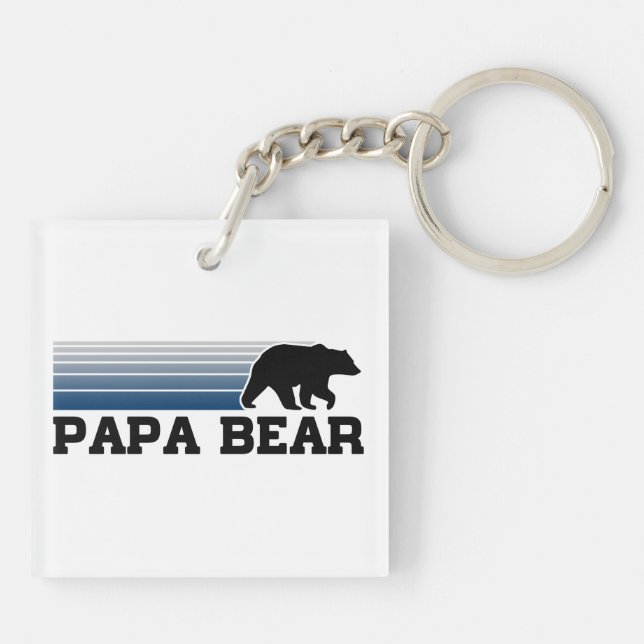 Papa Bear Keychain (Back)