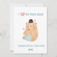 Papa bear love heart blue reading book father