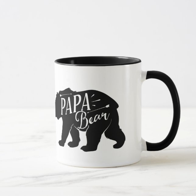 Papa Bear Mug, Papa Bear Cup, dad or papa gift, Mug (Right)
