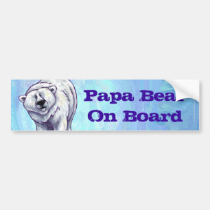 Papa Bear Polar Bear Bumper Sticker