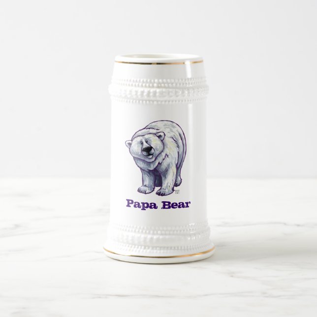 Papa Bear Polar Bear Stein (Center)