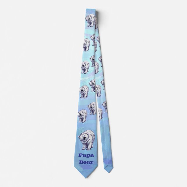 Papa Bear Polar Bear Tie (Front)