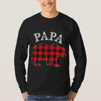 PAPA Bear RED Black Buffalo Plaid Mama Checkerboar