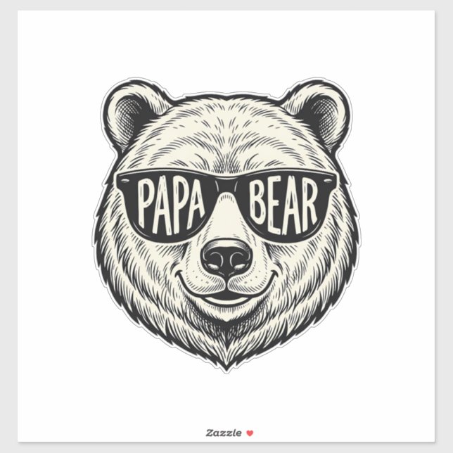 Papa Bear Sunglasses Bear Head Vector Design_1 (Sheet)