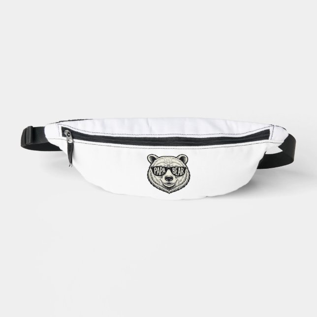 Papa Bear Sunglasses Bear Head Vector Design_1 Fanny Pack (Front)