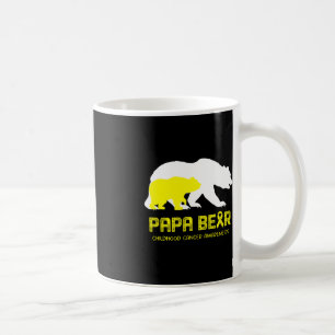 Papa Bear Support Childhood Cancer Awareness  Coffee Mug