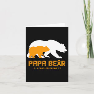 Papa Bear Support Leukaemia Awareness Card