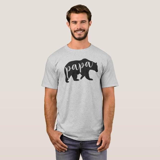 Papa Bear T-shirt for Dad's Mama Baby Bear (Front Full)