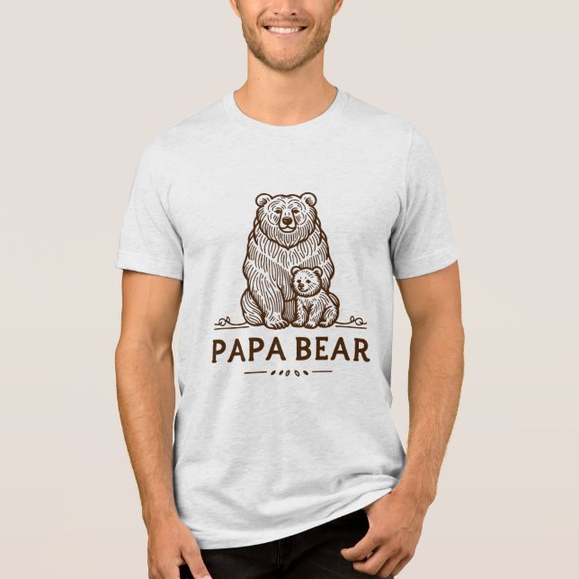 Papa Bear Tri-Blend Shirt (Front)