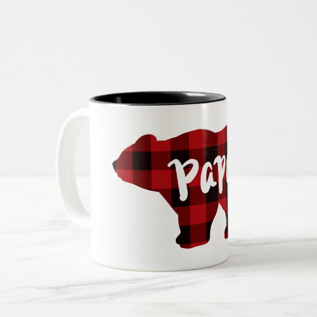 Papa Bear Two-Tone Coffee Mug (Front Left)
