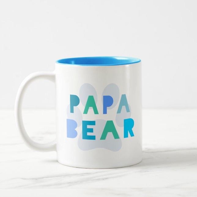 Papa bear Two-Tone coffee mug (Left)