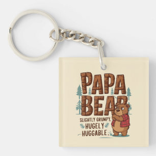 Papa Bear Vibes – Slightly Grumpy, Hugely Huggable Keychain