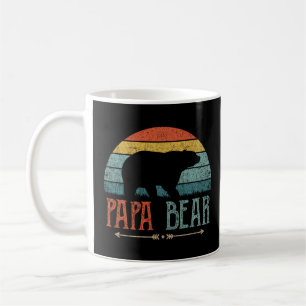 Papa Bear Vintage Daddy Father's Day Retro Dad  Coffee Mug