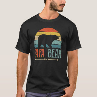 Papa Bear Vintage Daddy Father's Day Retro Dad T-Shirt