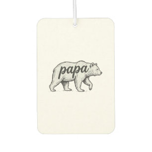 Papa Bear Vintage Engraving Vector Design_1 Air Freshener