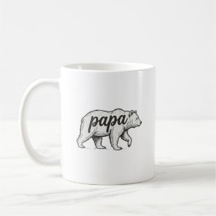 Papa Bear Vintage Engraving Vector Design_1 Coffee Mug