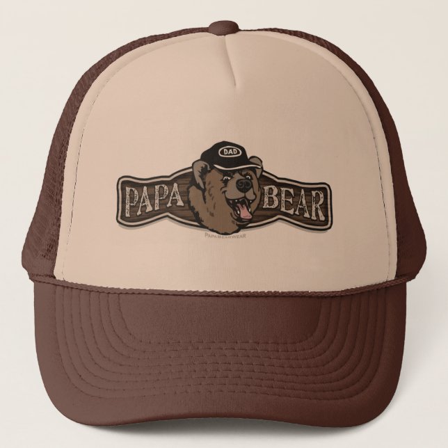 Papa Bear Wear Logo Trucker Hat (Front)