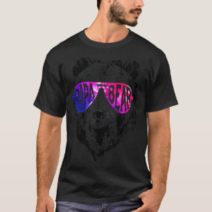 Papa Bear Wear Sunglasses Colourful Happy Father's T-Shirt